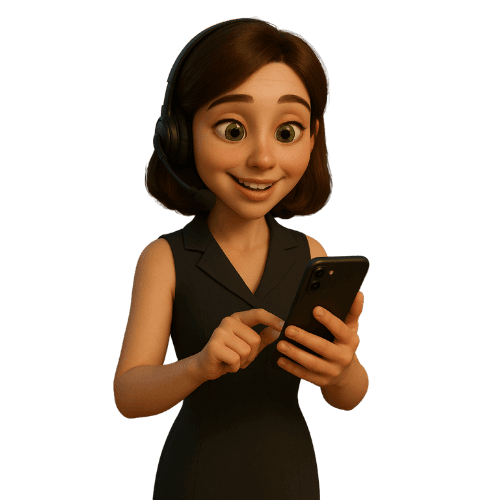 LéIA com smartphone — assistente Radar LéIA